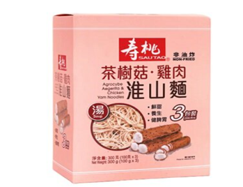 壽桃牌 - 茶樹菇雞肉淮山麵 (3包裝)